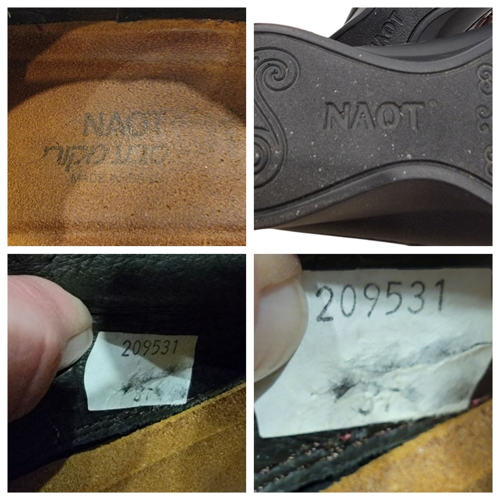 Naot Tane Leather Shoes Slip On Buckle Detail Comfort Loafer Women’s 7.5-8 - Picture 12 of 16